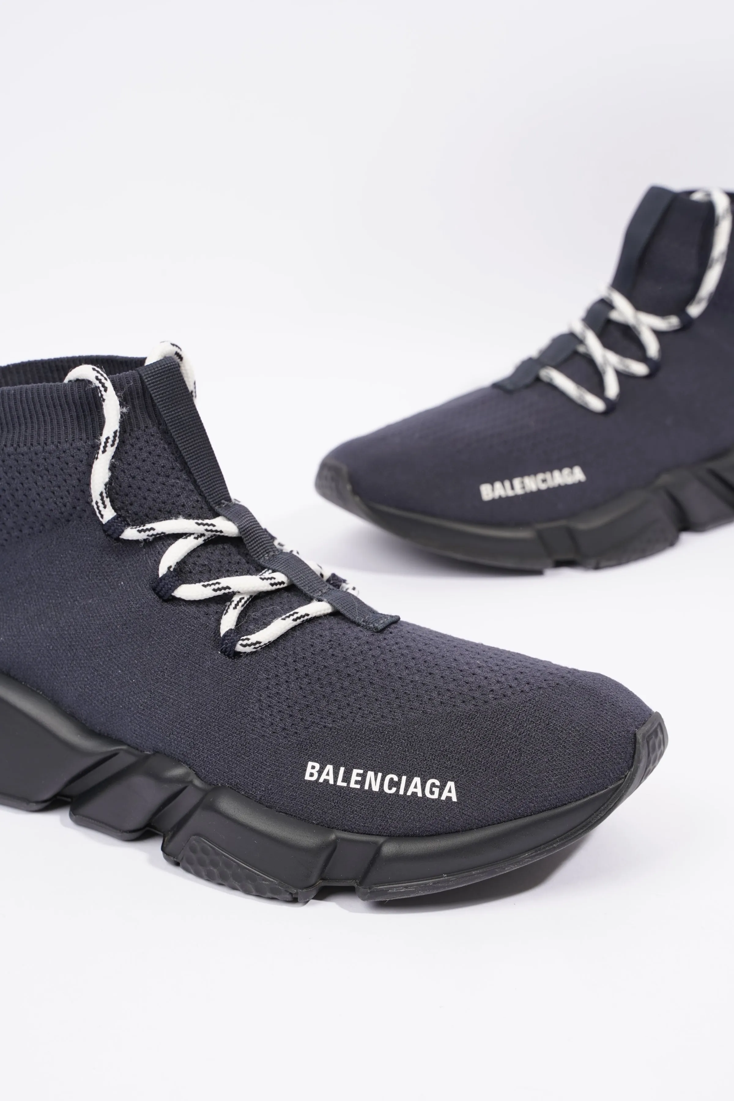 Balenciaga Mens Speed Lace Up Navy / Black / White EU 42 / UK 8