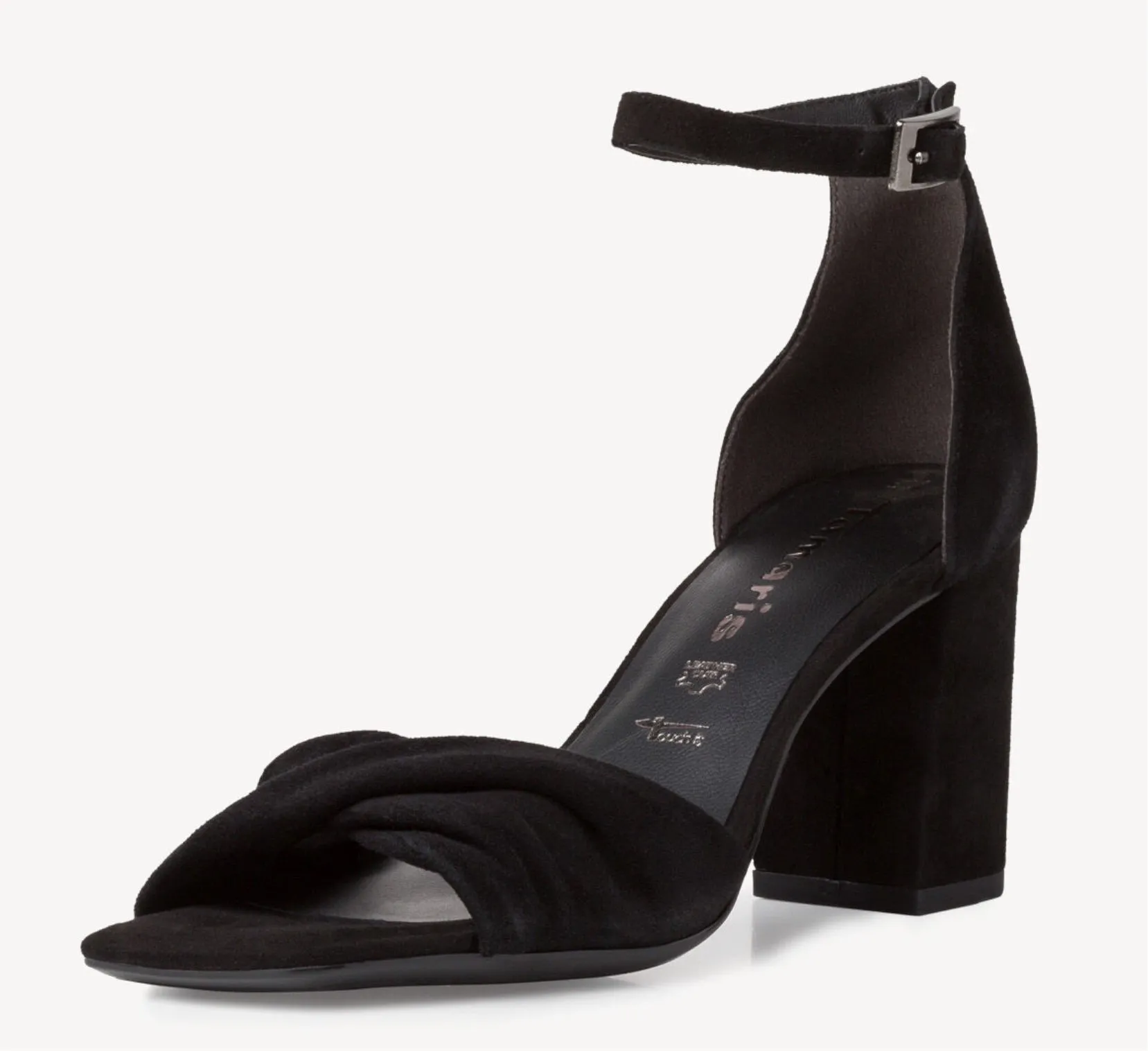 BLACK BLOCK HEEL SANDAL