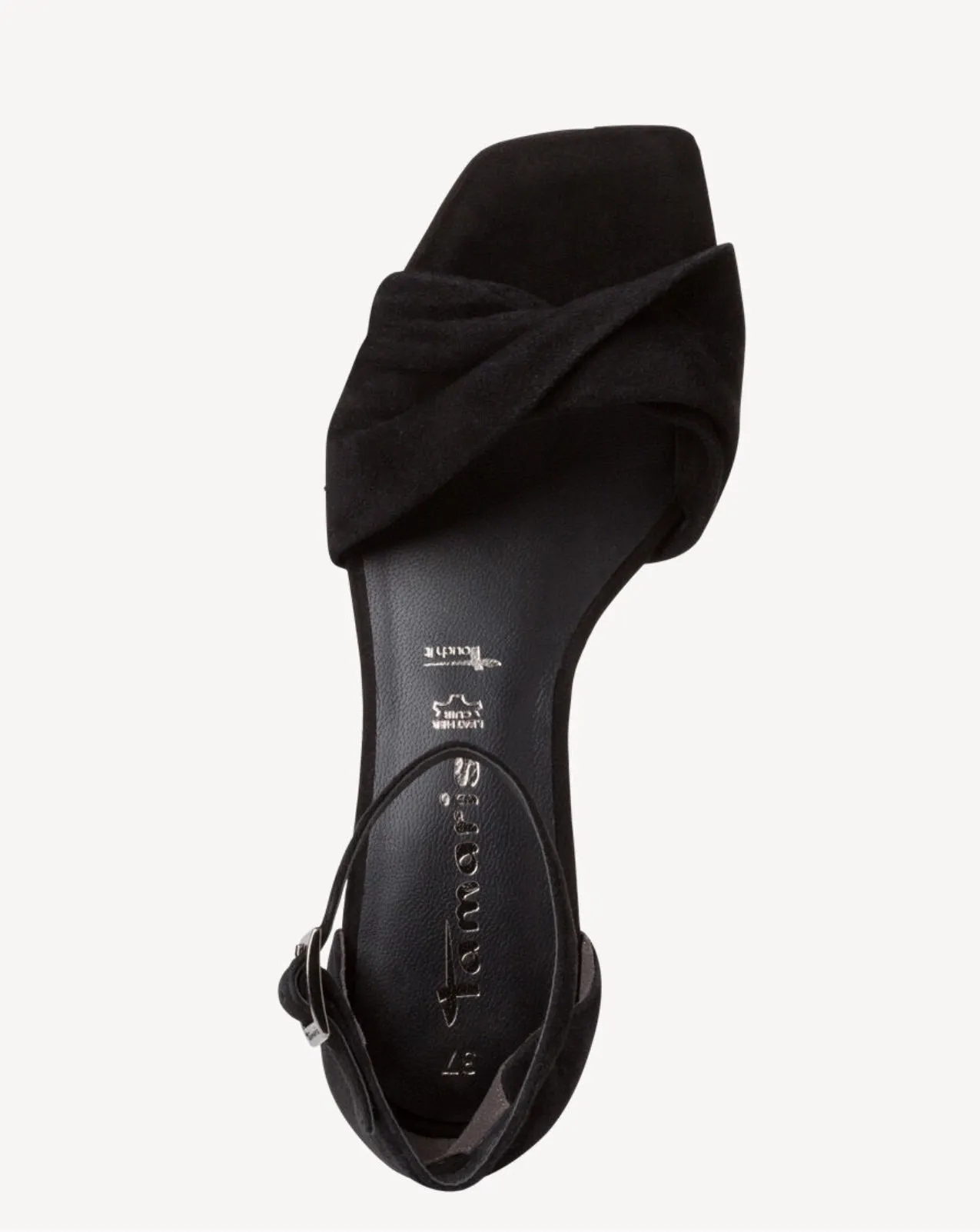 BLACK BLOCK HEEL SANDAL