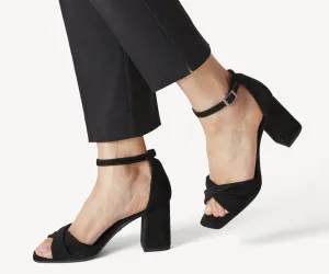 BLACK BLOCK HEEL SANDAL
