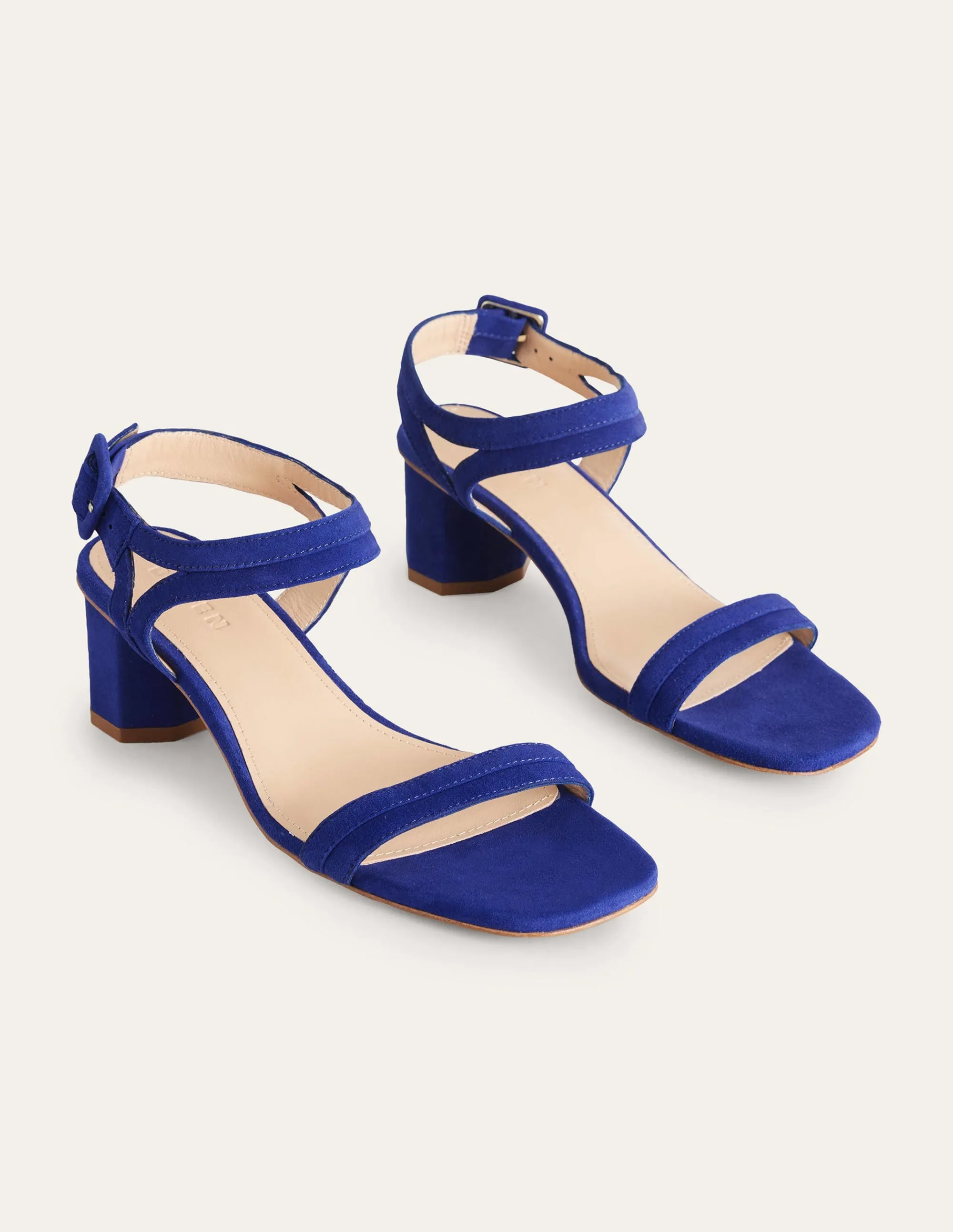 Block-Heel Sandals-Lapis Blue