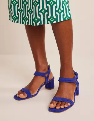 Block-Heel Sandals-Lapis Blue