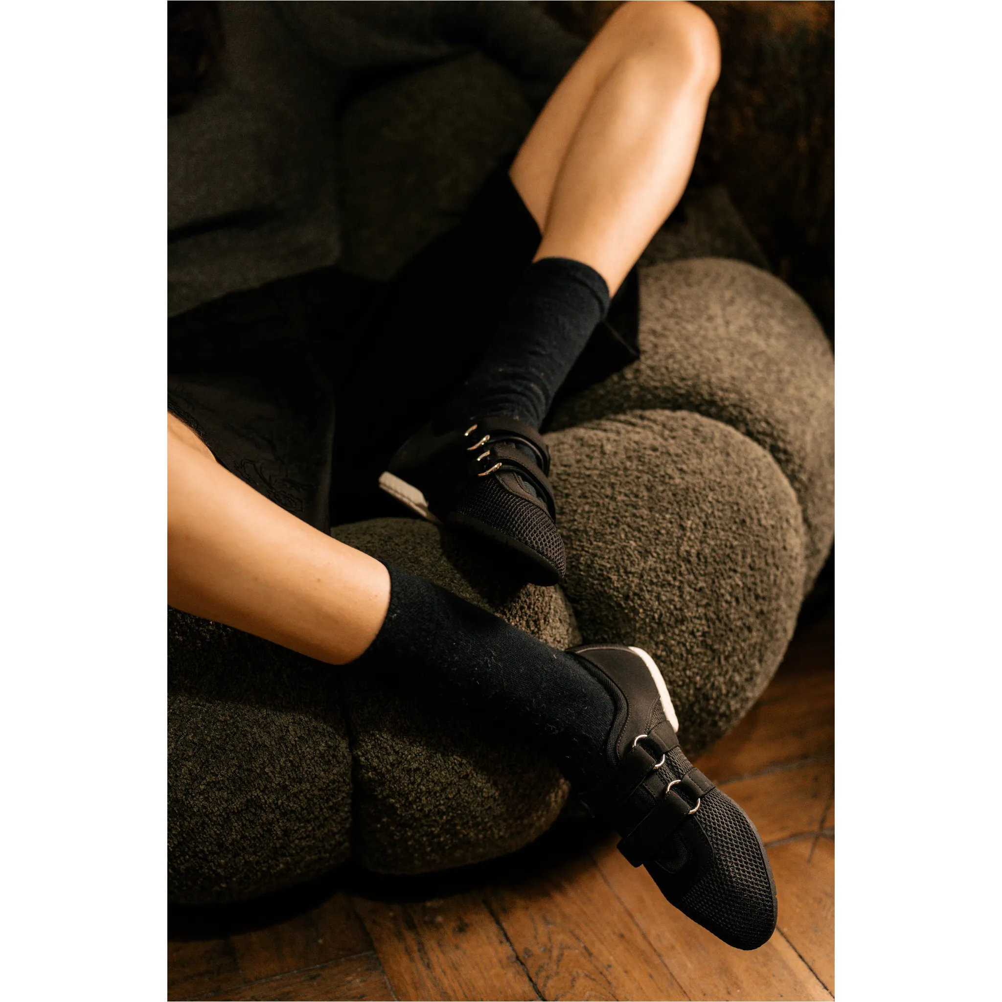 both - TYRES GLIDER MESH SNEAKER-BLACK/WHITE