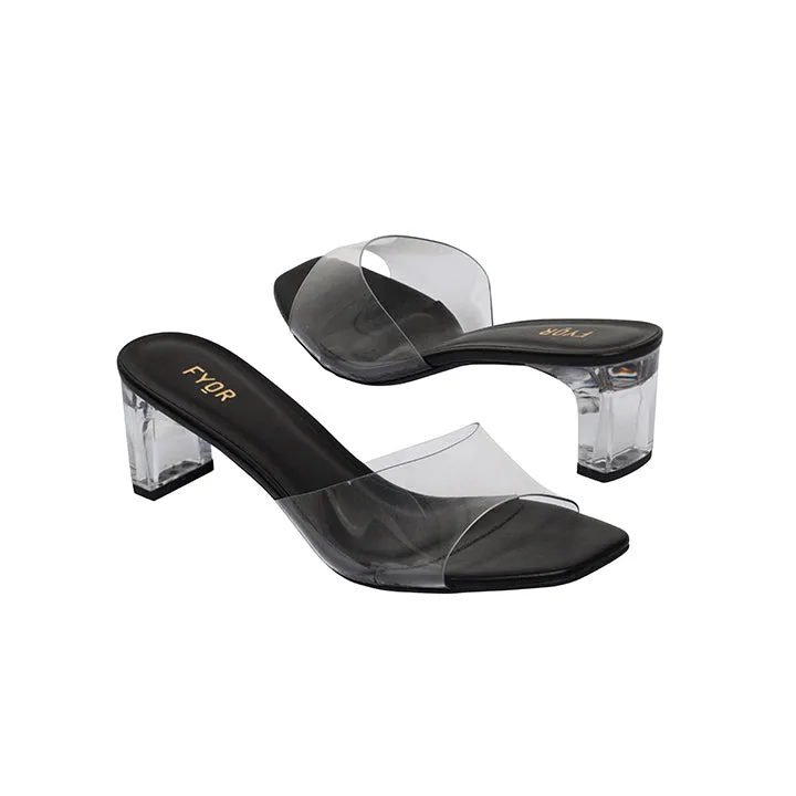 Clear Block Heel Sandal BCM 108