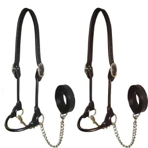 Derby Originals Rolled Leather Cattle Show Halter - One Year Warranty