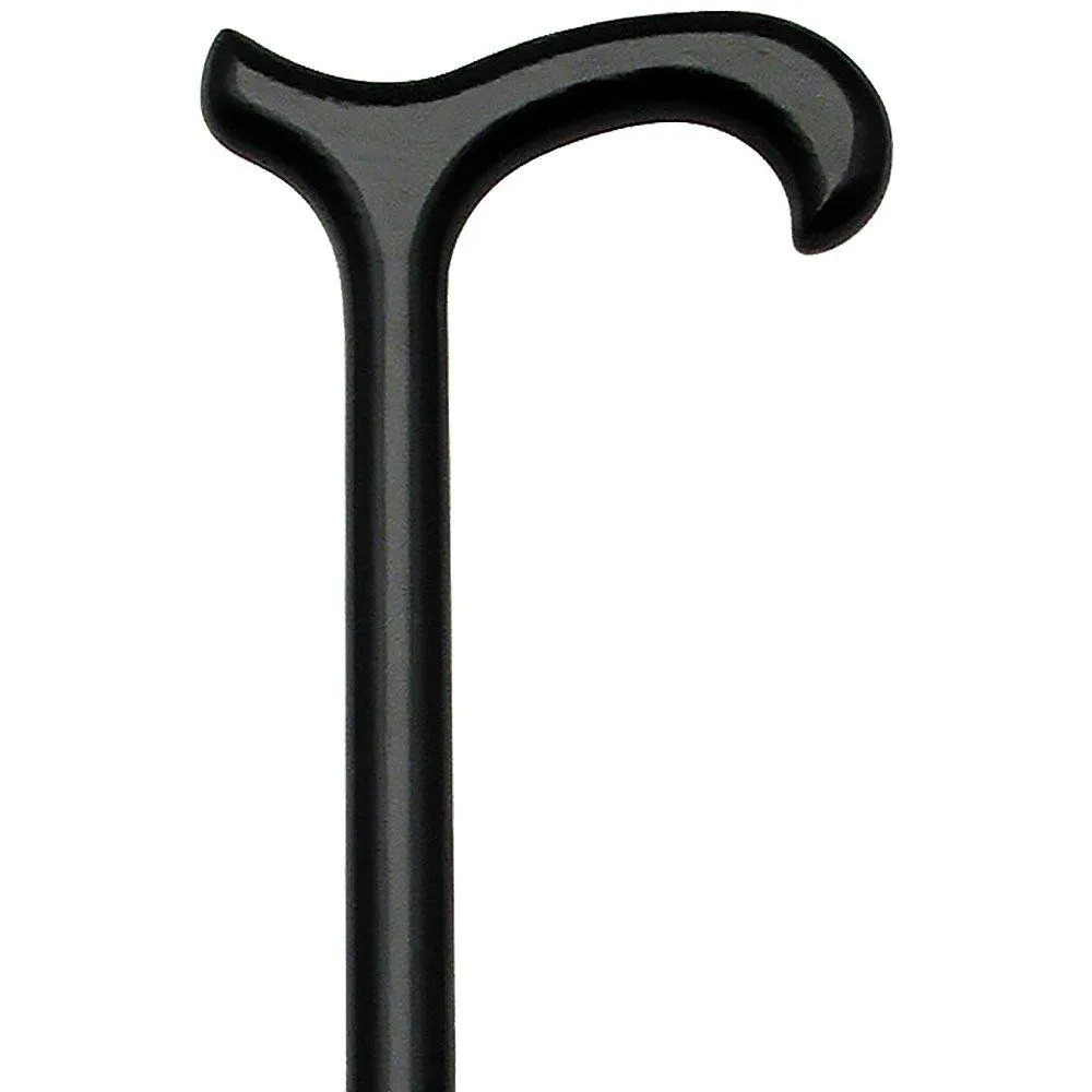 Elegant Black Derby Walking Cane: Beechwood