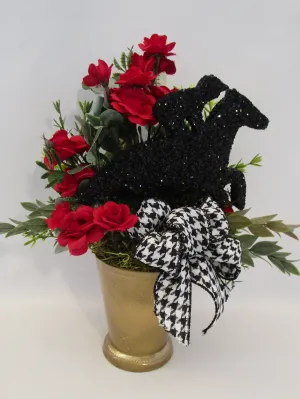 Gold Mint Julep Floral Centerpiece