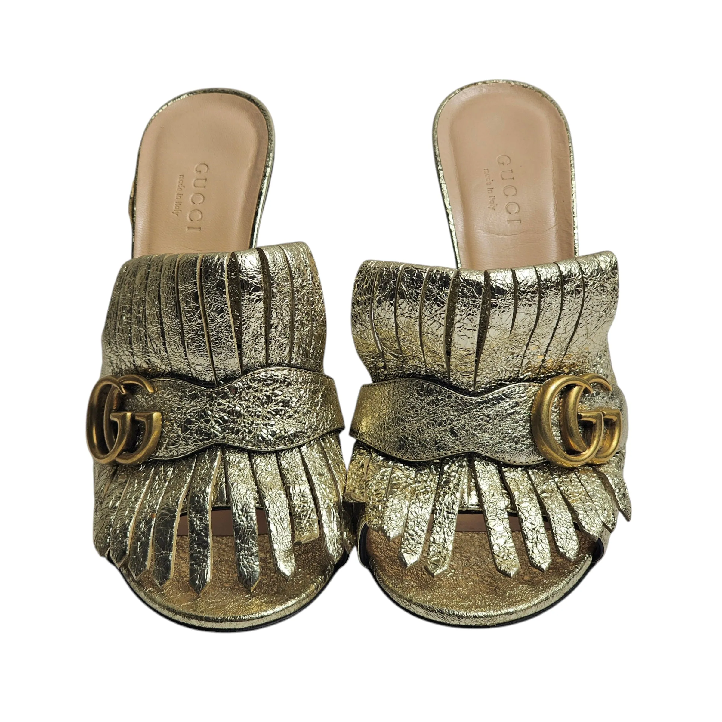 GUCCI MARMONT FRINGE MULES EU 38/ UK 5