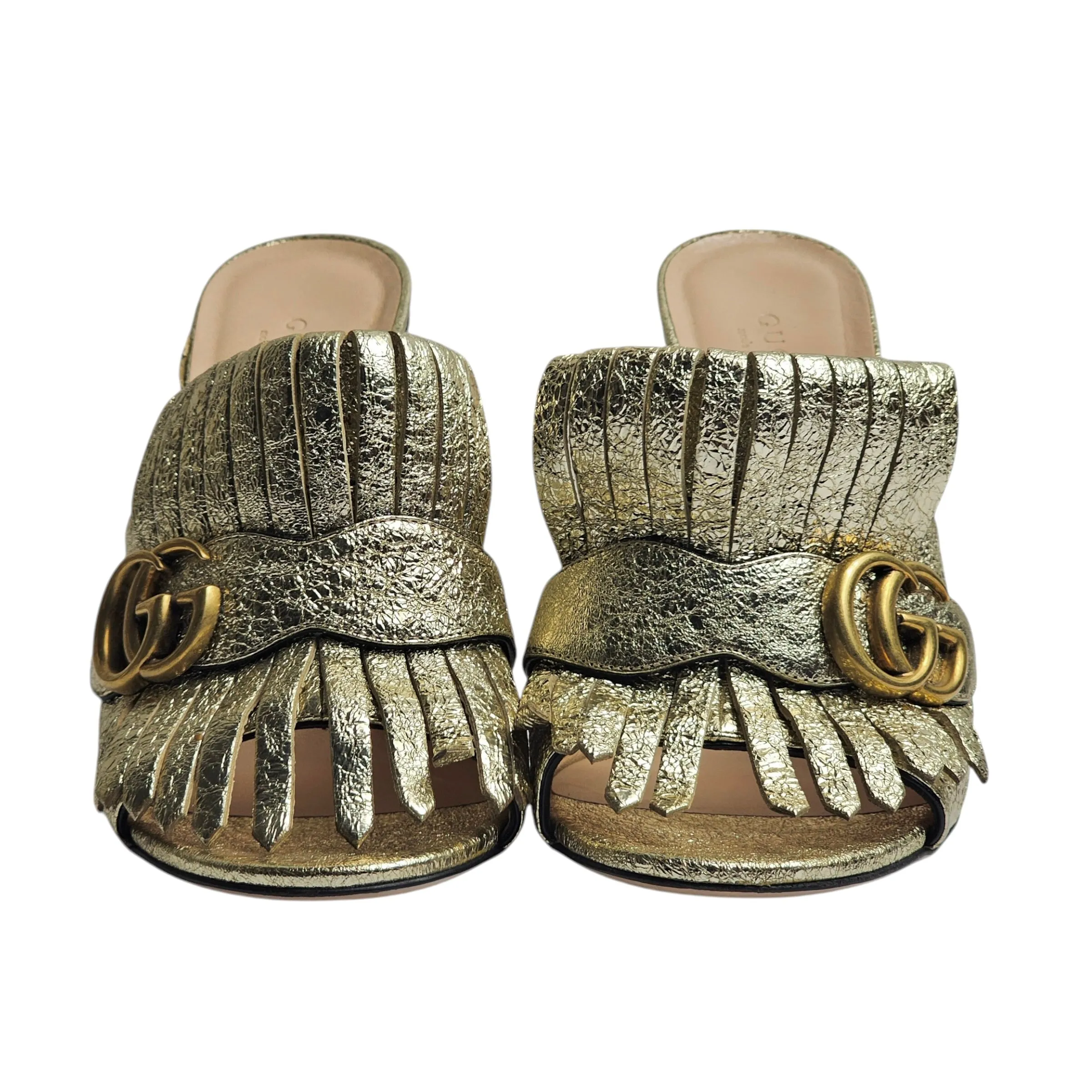 GUCCI MARMONT FRINGE MULES EU 38/ UK 5