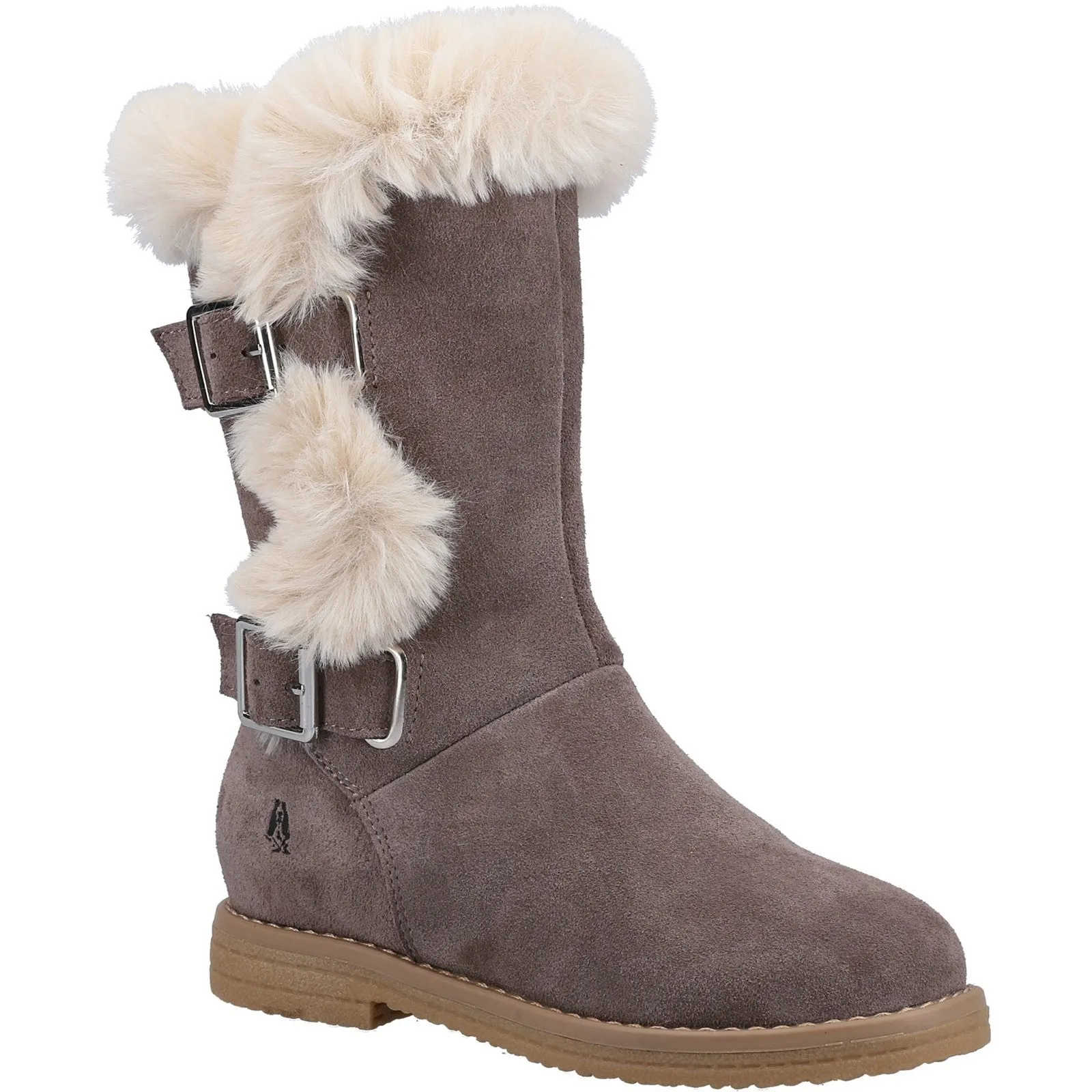 Hush Puppies Girls Megan Suede Boots - Grey