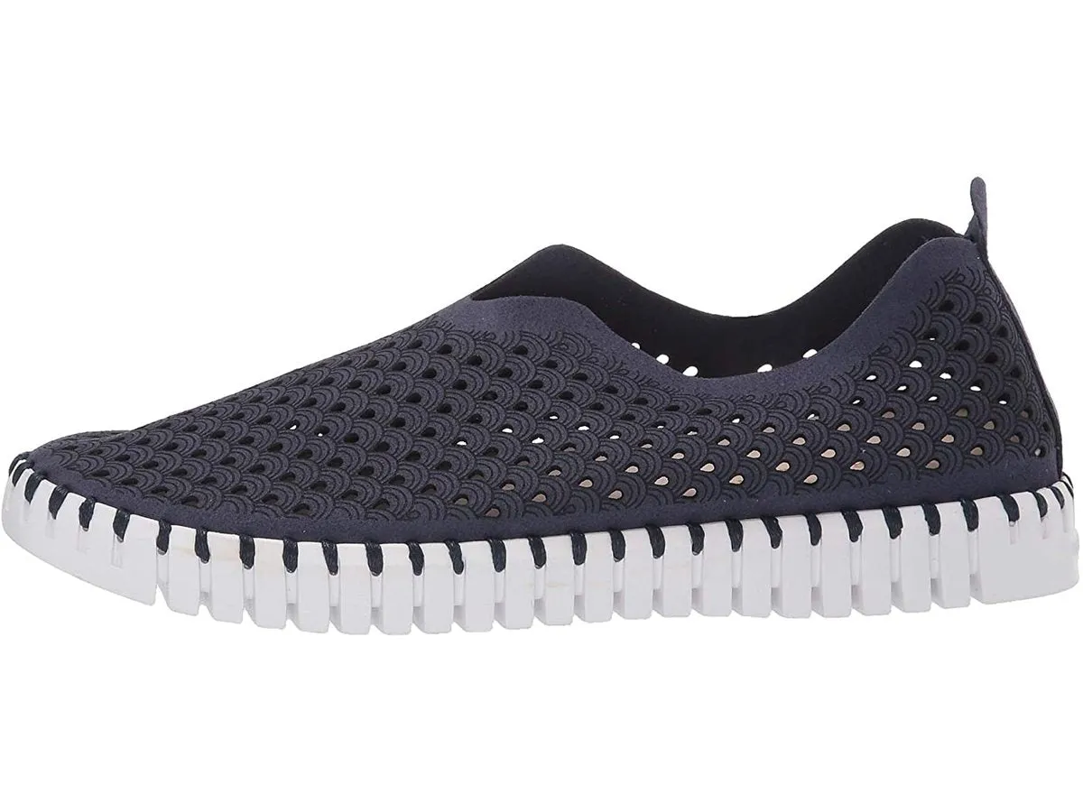 Ilse Jacobsen Tulip Navy Light Weight Rounded Closed Toe Slip On Fashion Sneaker