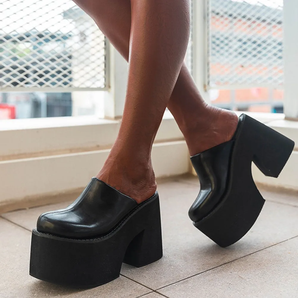 Joskaa Platform Minimalist Wedge Mules Sandals 2024 Spring Summer Shoes Walking Comfy Great Quality Dropship Women Shoes Mules Pump
