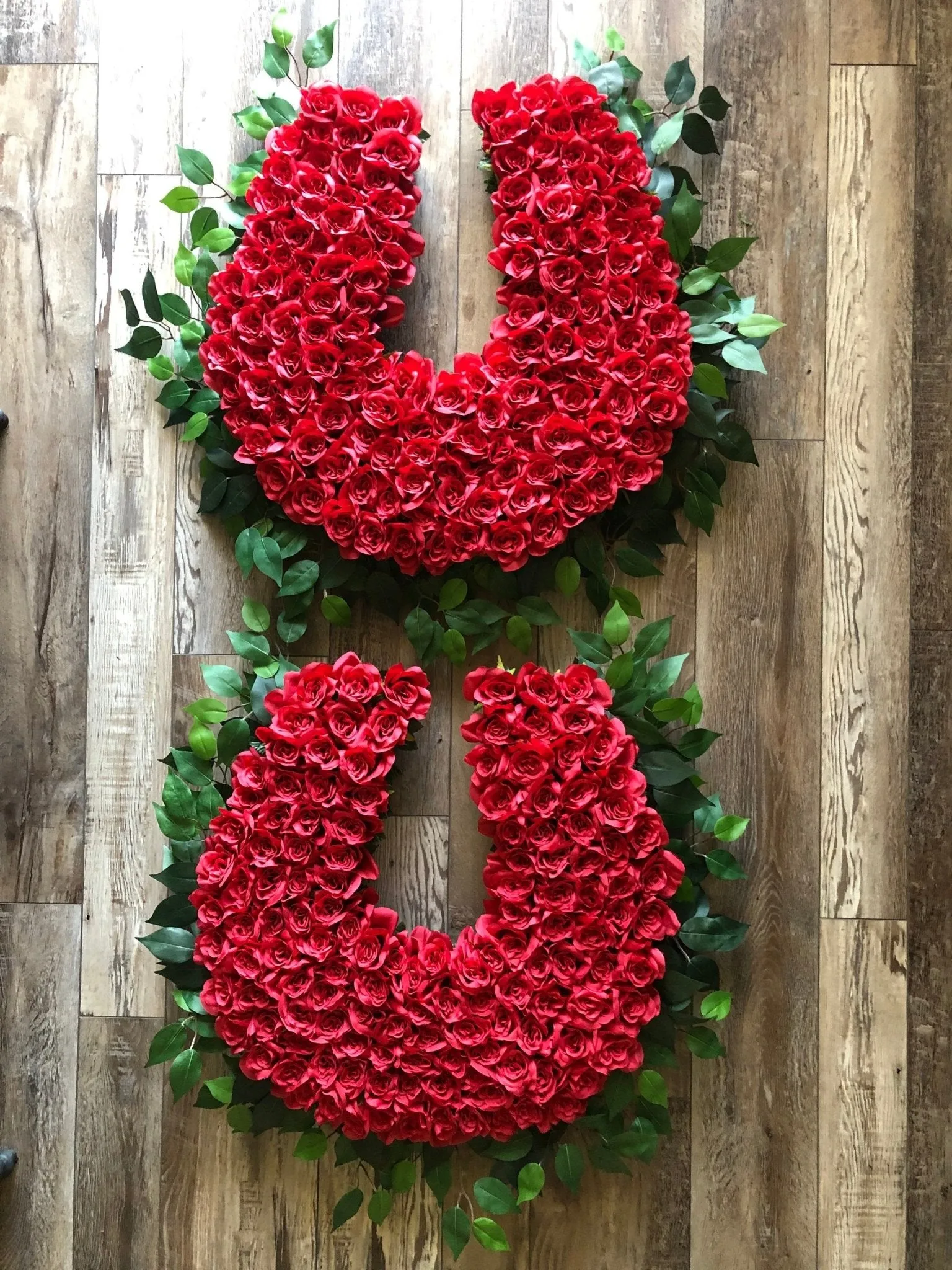 Kentucky Derby-Inspired Wreath with Radiant Red Roses