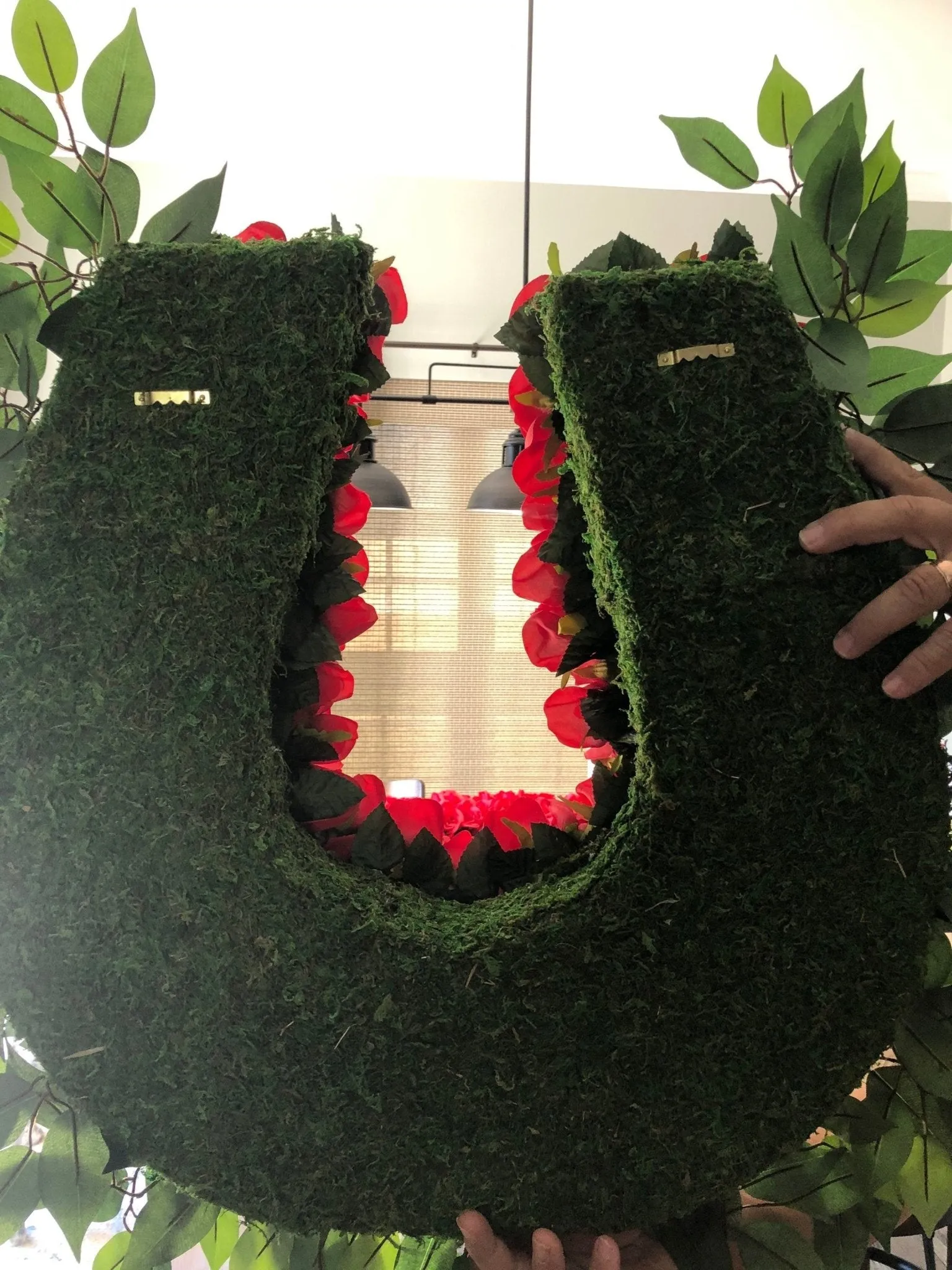 Kentucky Derby-Inspired Wreath with Radiant Red Roses