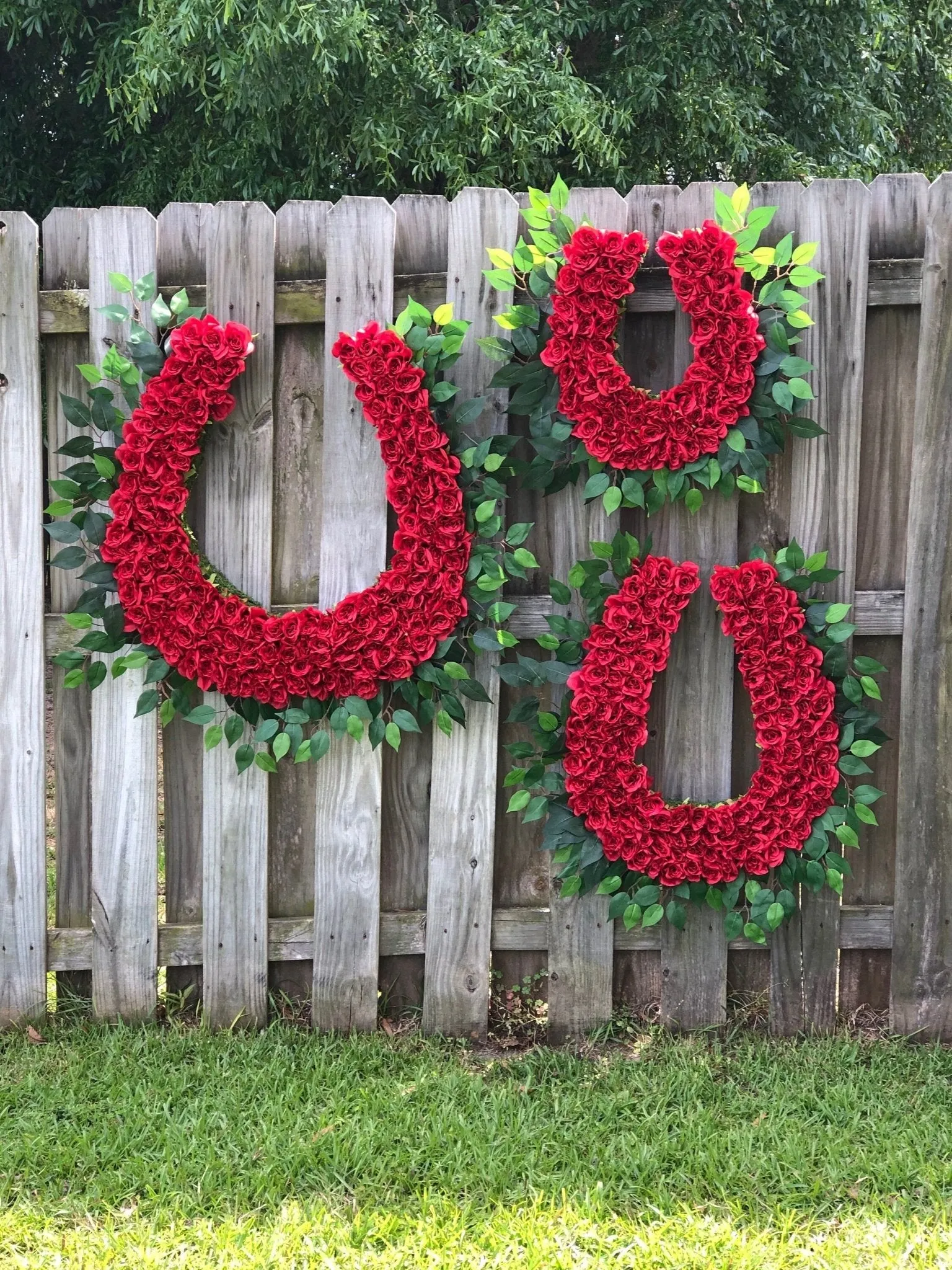 Kentucky Derby-Inspired Wreath with Radiant Red Roses