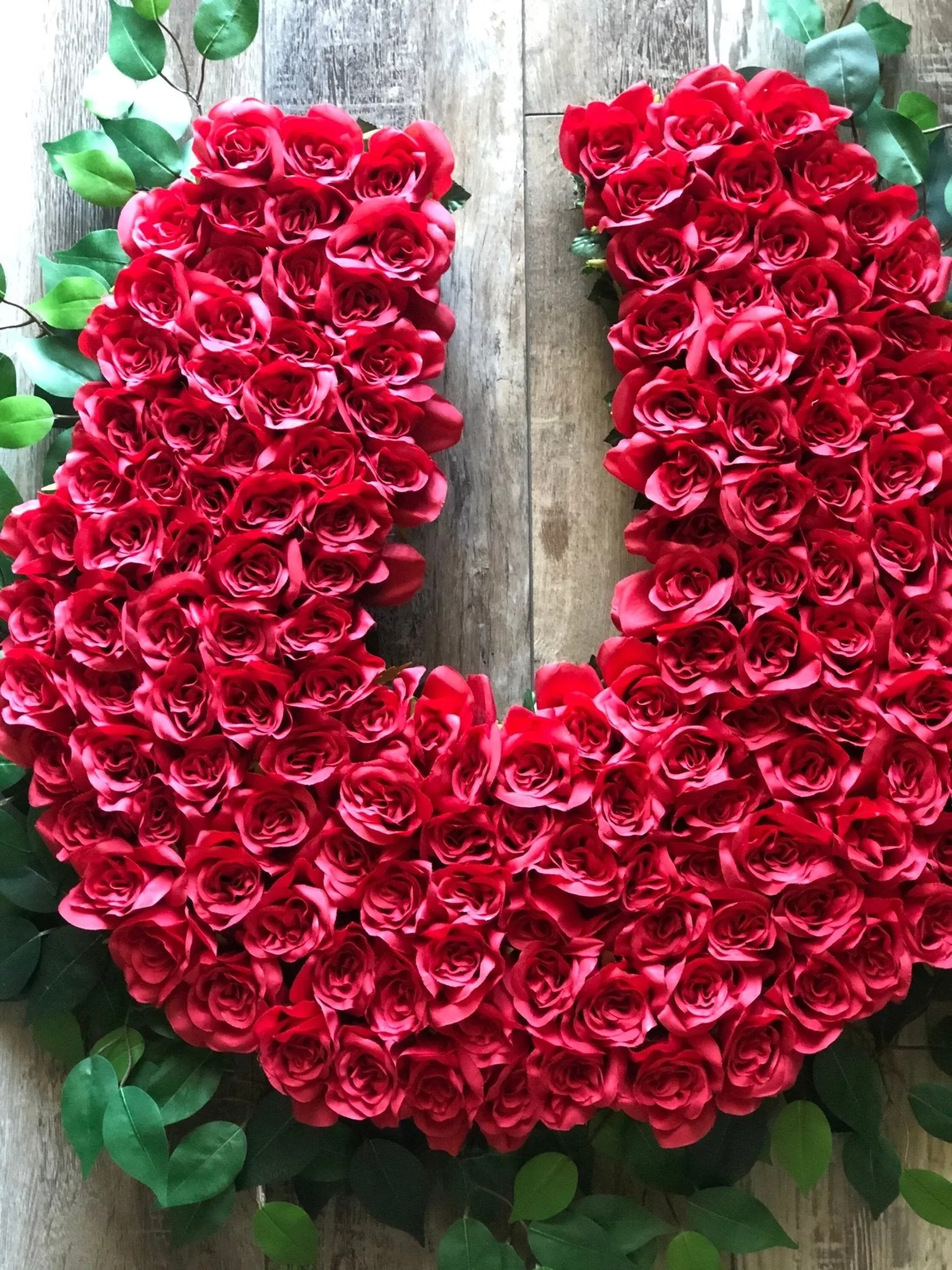 Kentucky Derby-Inspired Wreath with Radiant Red Roses