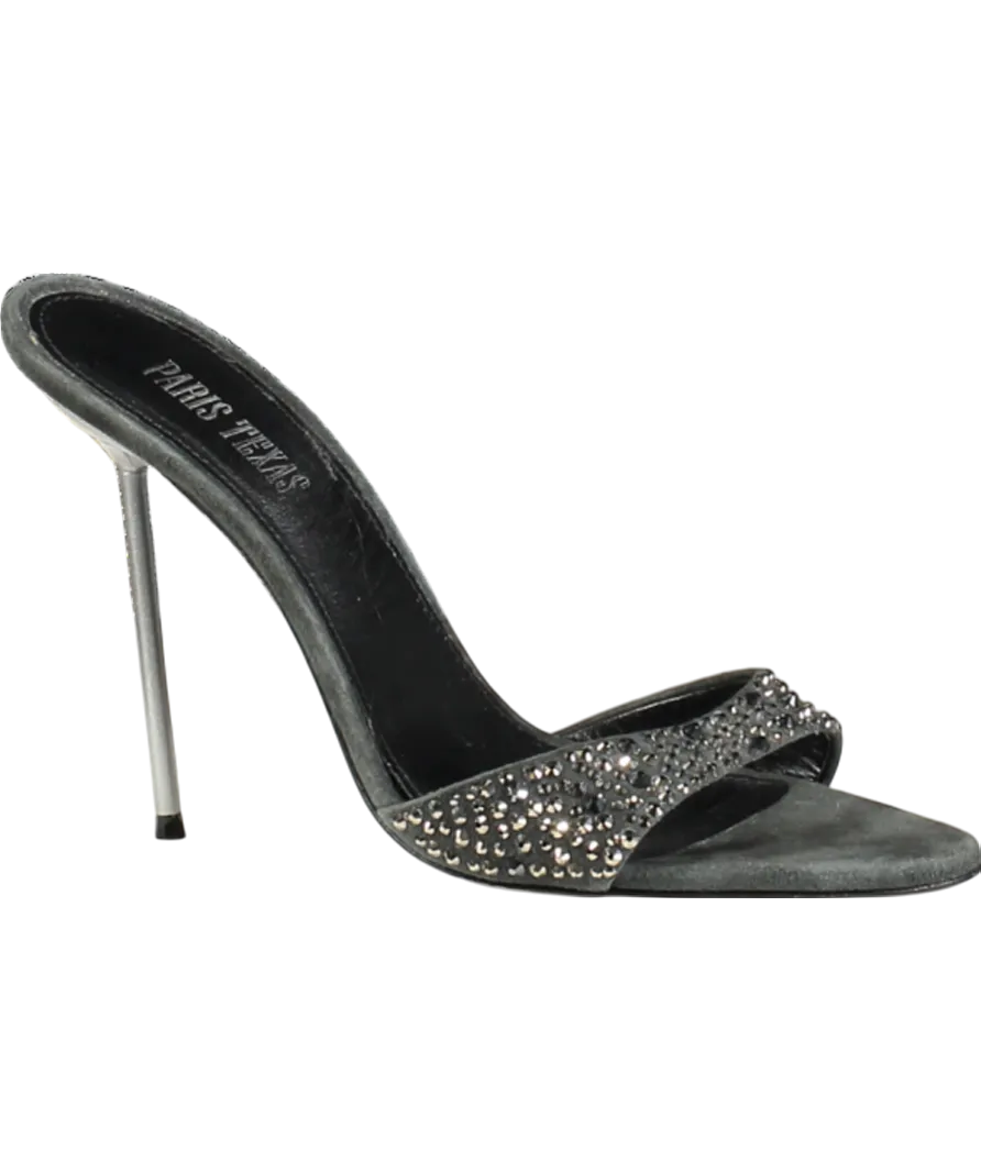 Paris Texas Grey Suede Holly Lidia Mules UK 7 EU 40 