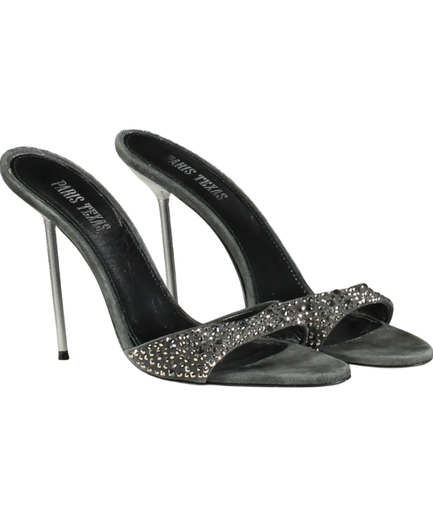 Paris Texas Grey Suede Holly Lidia Mules UK 7 EU 40 