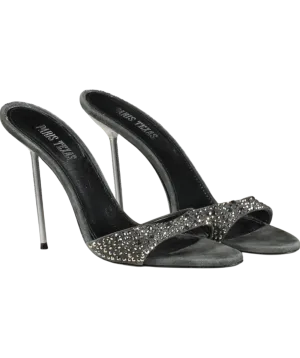 Paris Texas Grey Suede Holly Lidia Mules UK 7 EU 40 