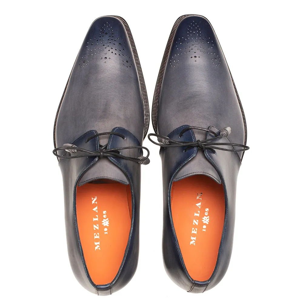 PRINCIPE PATINA LEATHER DERBY- GRAY| MEZLAN