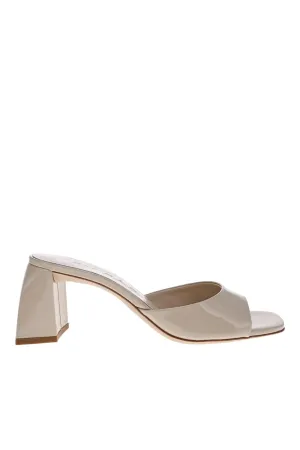 Romy Oatmilk Patent Leather Mules