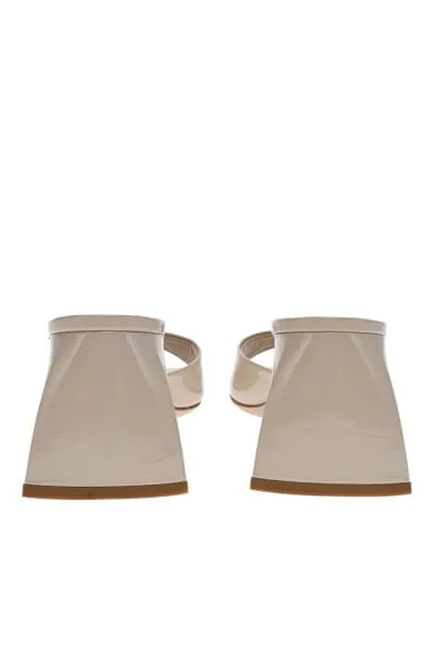 Romy Oatmilk Patent Leather Mules