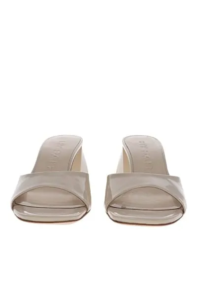 Romy Oatmilk Patent Leather Mules