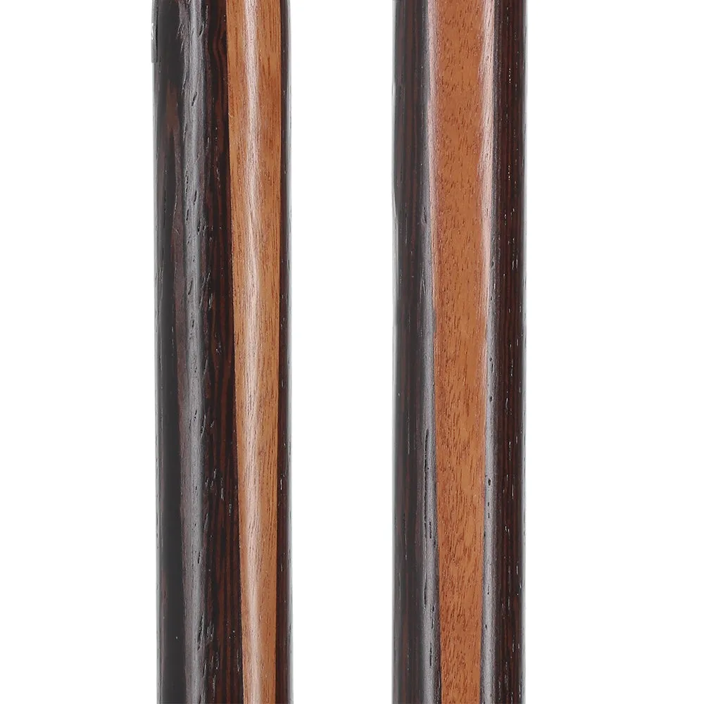 Scratch and Dent Exquisite Derby Cane: Afromosia Inlay, Textured Wenge Shaft V2361