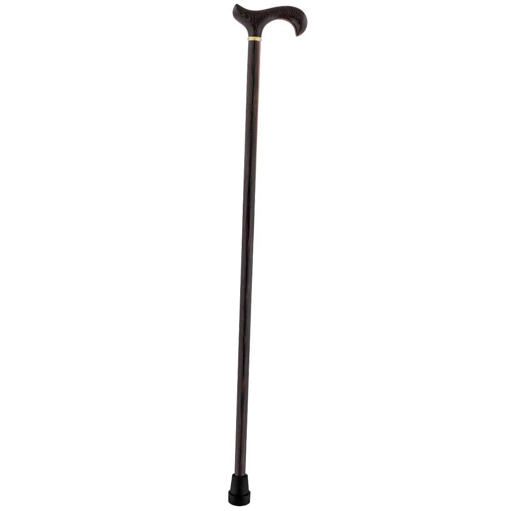 Scratch and Dent Exquisite Derby Cane: Afromosia Inlay, Textured Wenge Shaft V2361