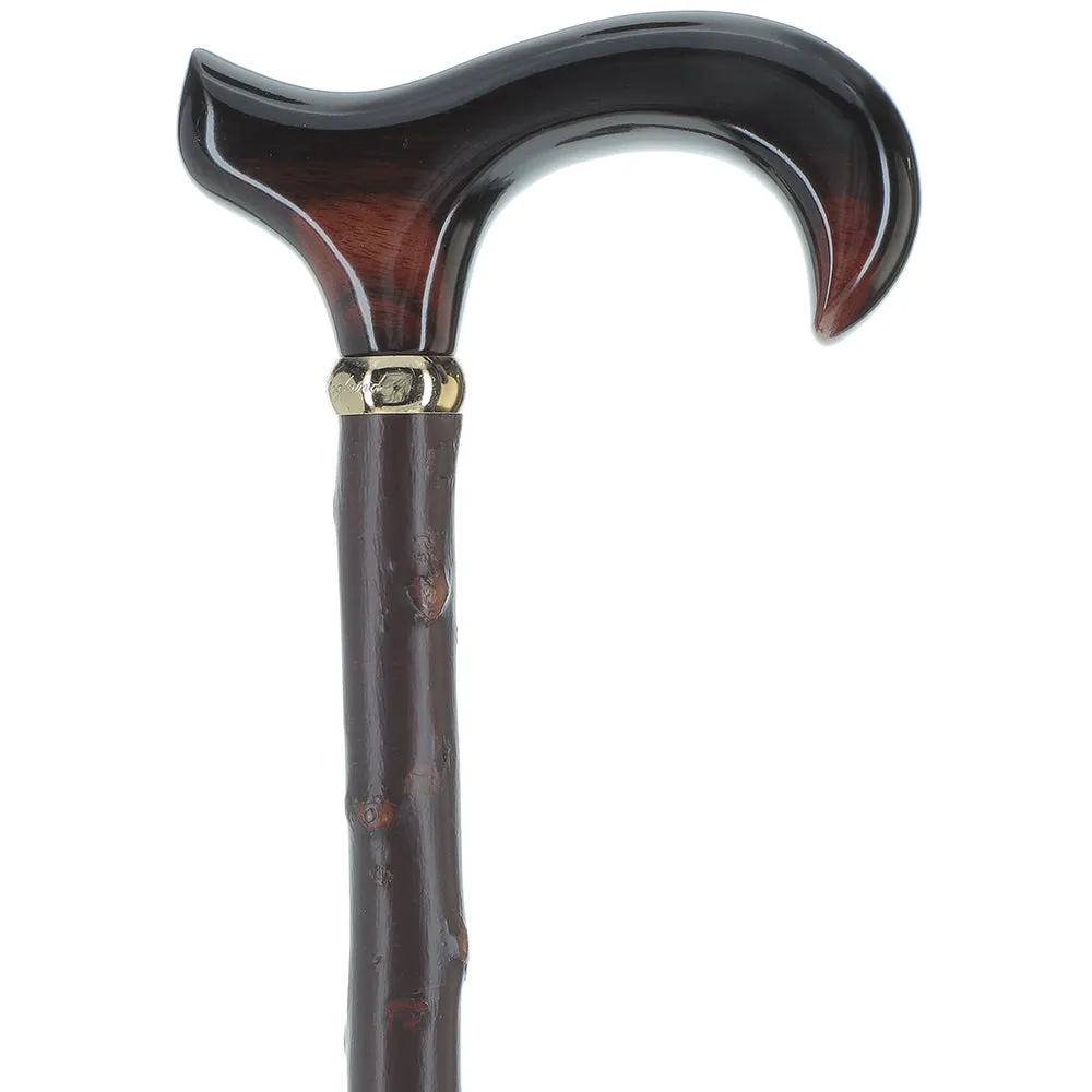 Scratch and Dent Sandalwood Wide Handle Walking Cane w/ Blackthorn Shaft (limited supply) V2041