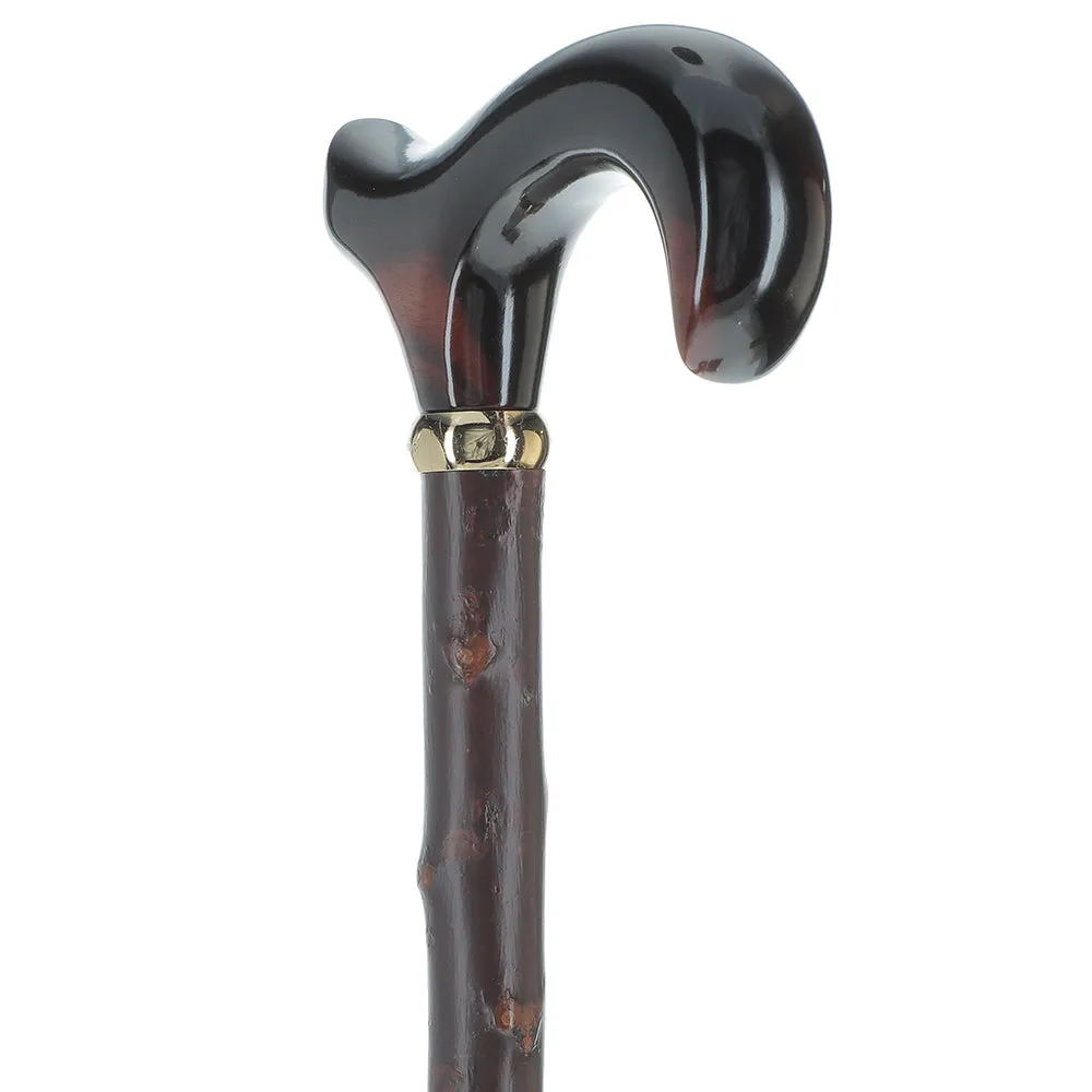 Scratch and Dent Sandalwood Wide Handle Walking Cane w/ Blackthorn Shaft (limited supply) V2041