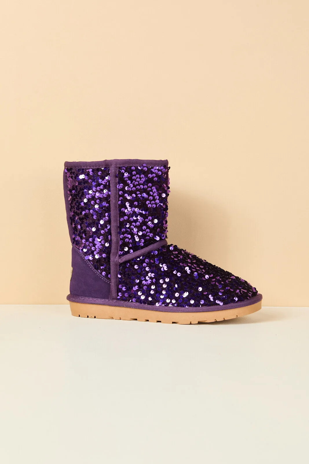 Smaibulun Ugg | Dallas Glam Sequin Shearling Boots - violet