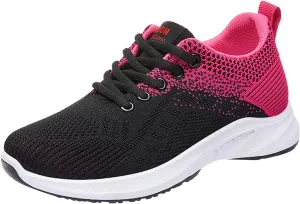 Sneakers for Women Walking Shoes Casual Lace Up Running Shoes for Women Workout Business Casual Shoes Chunky Sneakers Red Tennis Shoe Cross Trainer Shoe