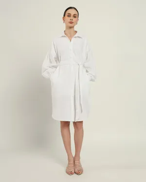 The Derby Daisy White Linen Dress