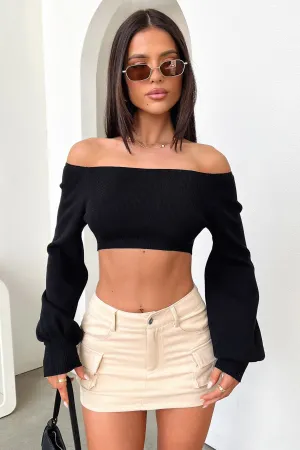 Tuesday Cropped Knit - Black